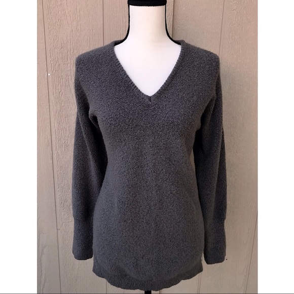 CAROLYN TAYLOR❄️Oversized Bouclé Knit Pullover Sweater, Gray ~Size Medium - Picture 1 of 7
